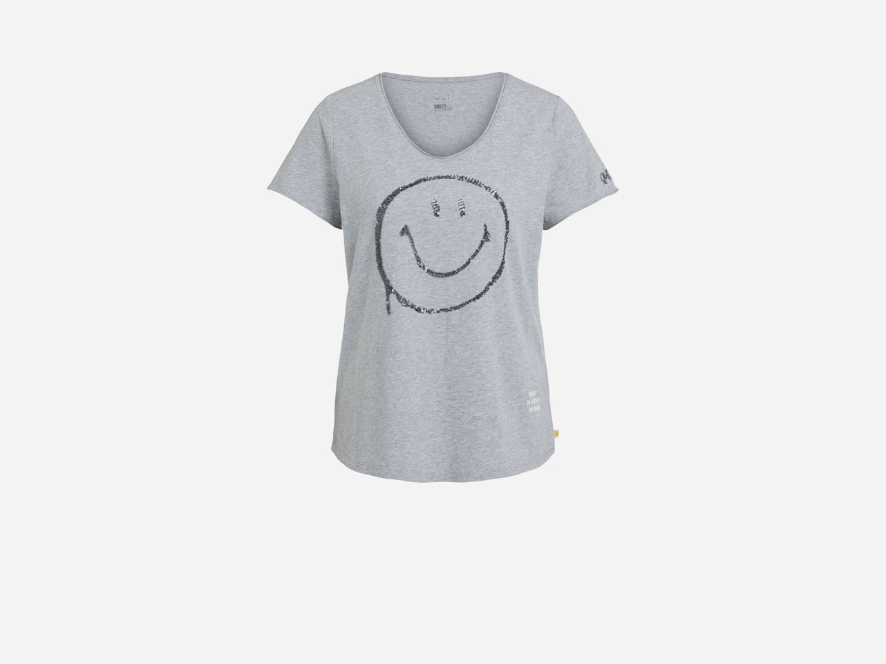 T-Shirt oui x Smiley® mit Pailletten