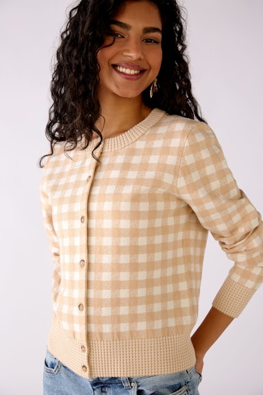 Cardigan in a checked pattern