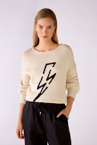 Knitted jumper with lightning
