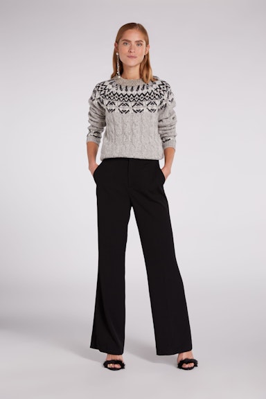 Pleated trousers straight fit