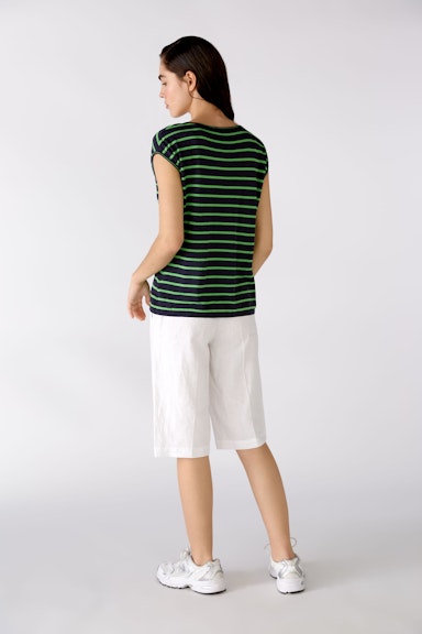 Short-sleeved jumper striped