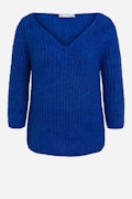 Knitted jumper with tunic neckline