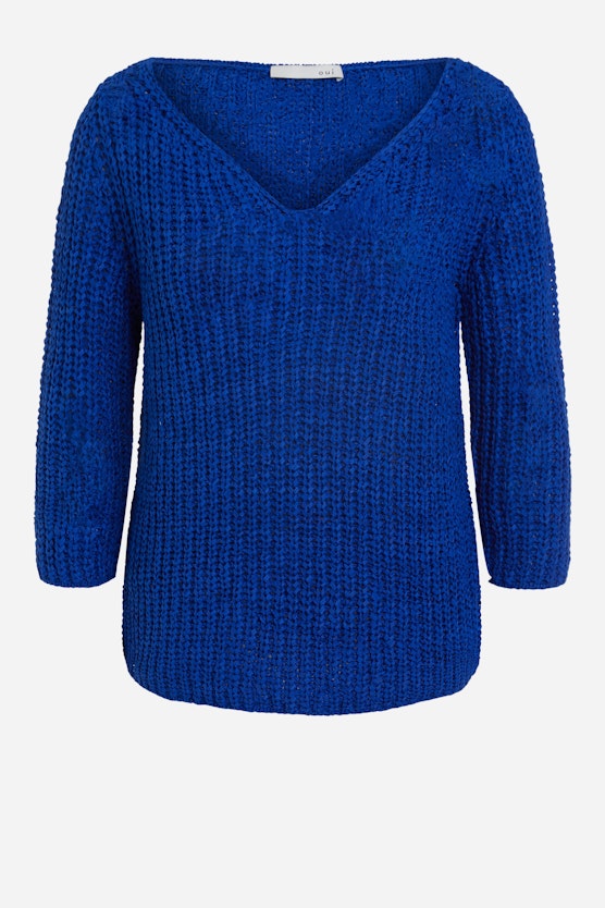 Knitted jumper with V-neck