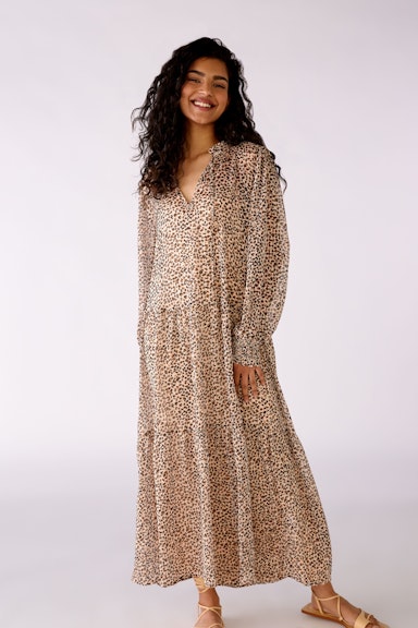 Maxi dress in leopard print