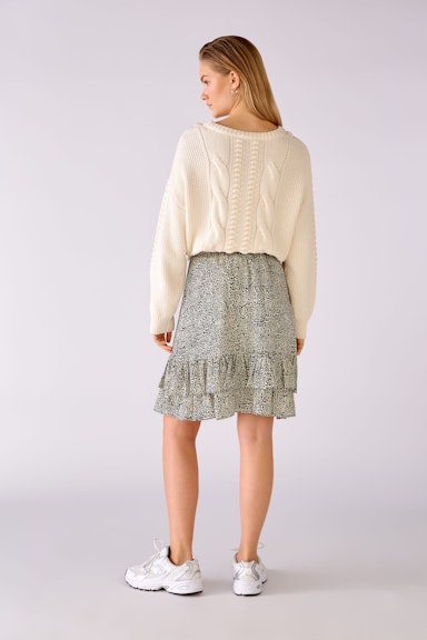 Flounce skirt in all-over print