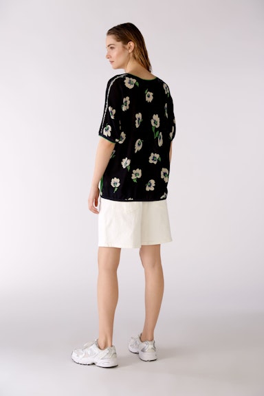 Short-sleeved jumper with XXL print