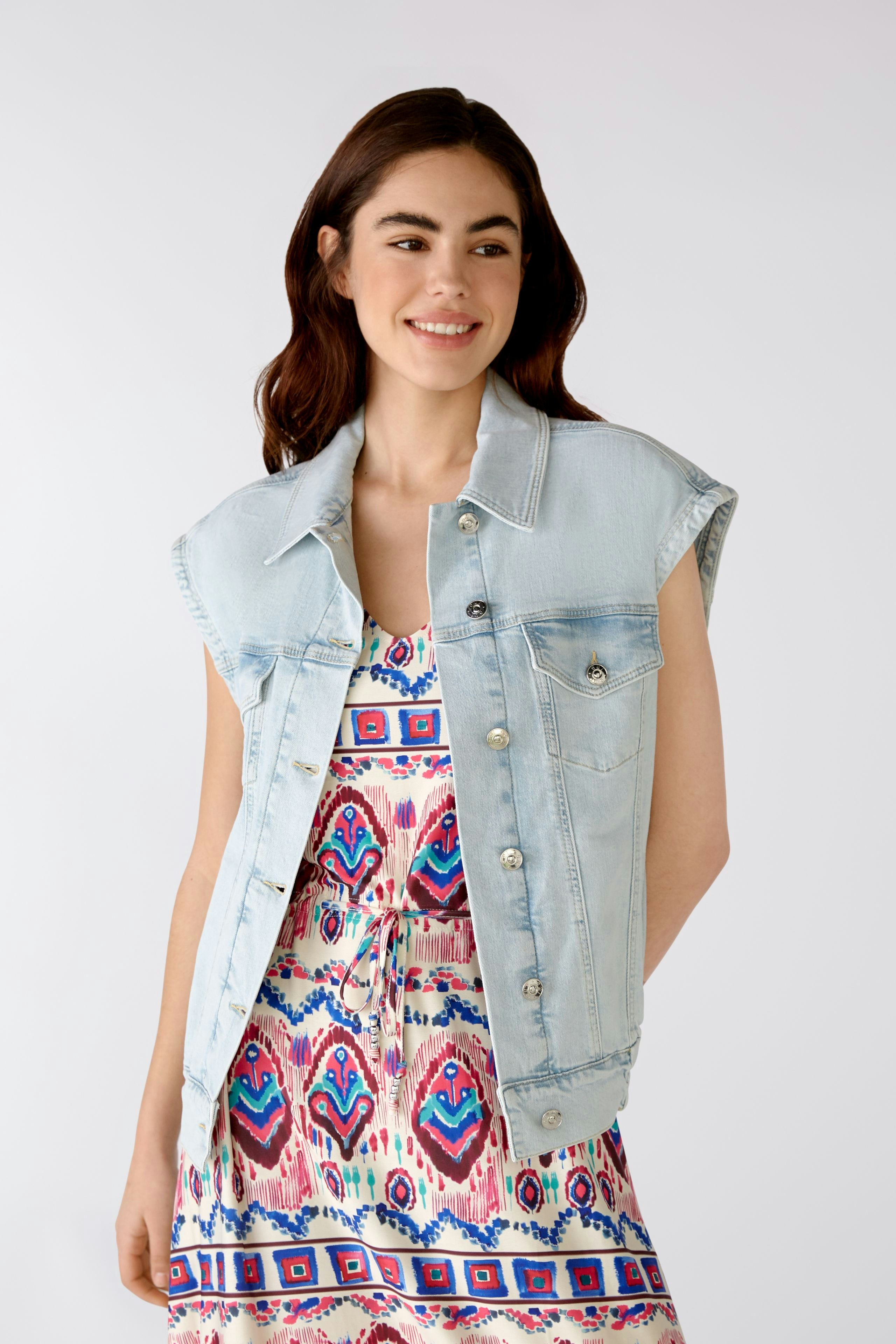 Denim waistcoat oversized shape | OUI 