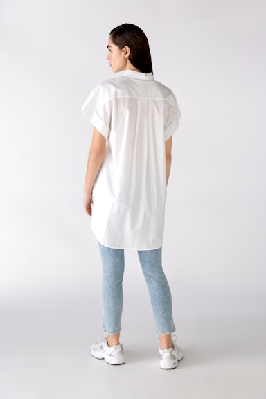 Shirt blouse with short sleeves