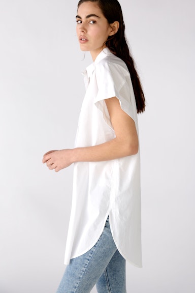 Shirt blouse with short sleeves