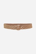 Leather belt braided