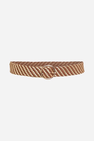 Leather belt braided