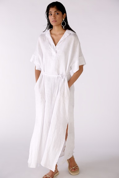Linen dress at maxi length