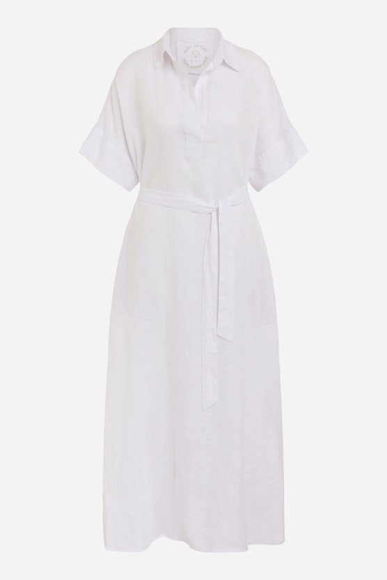 Linen dress at maxi length