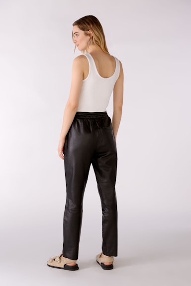 Leather trousers jogger style