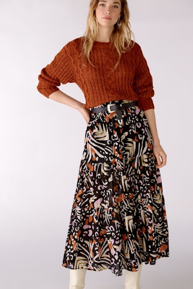 Maxi skirt with different prints