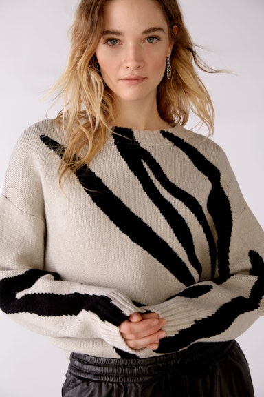 Jumper knitted in jacquard