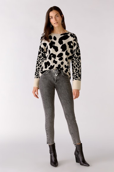 Jumper with animal print