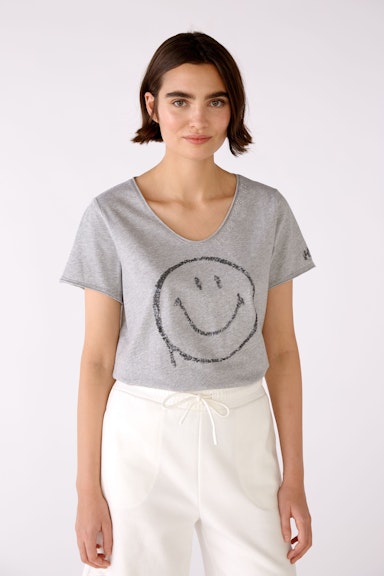 Bild 3 von T-shirt oui x Smiley® with sequins in grey | Oui