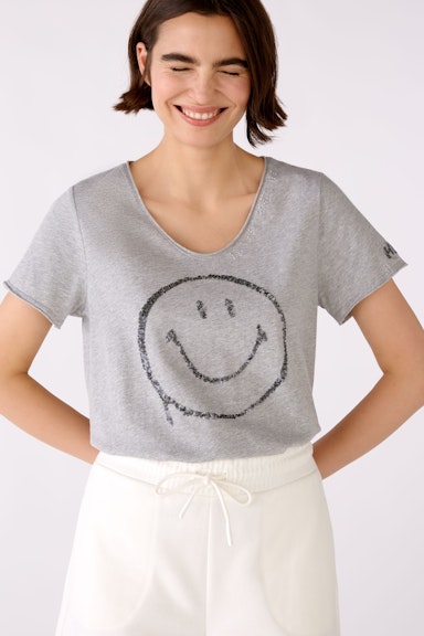 Bild 6 von T-shirt oui x Smiley® with sequins in grey | Oui