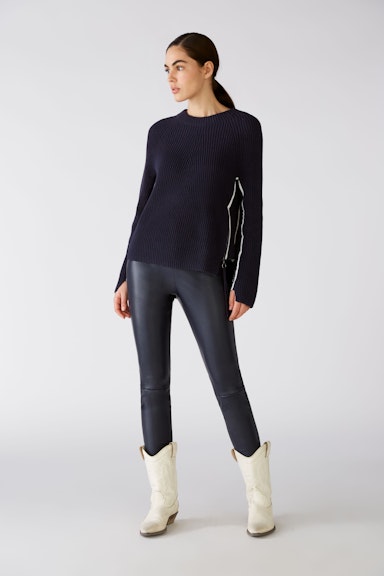 Bild 1 von CHASEY Jeggings made from vegan leather in darkblue | Oui