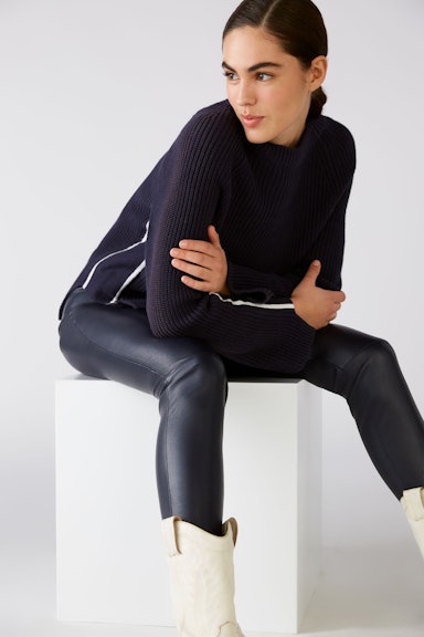 Bild 6 von CHASEY Jeggings made from vegan leather in darkblue | Oui