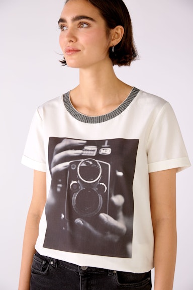 Bild 5 von T-shirt with photo print in cloud dancer | Oui