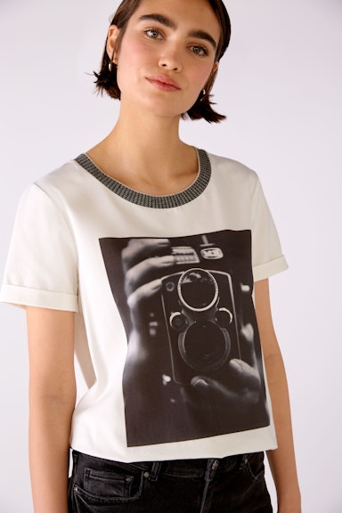 Bild 6 von T-Shirt mit Fotoprint in cloud dancer | Oui