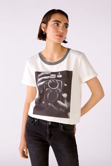 Bild 1 von T-shirt with photo print in cloud dancer | Oui