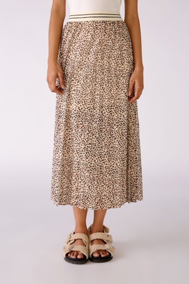Bild 2 von Pleated skirt in leopard print in lt stone brown | Oui
