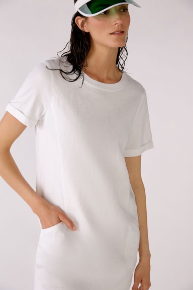 Bild 6 von Dress in linen patch in optic white | Oui