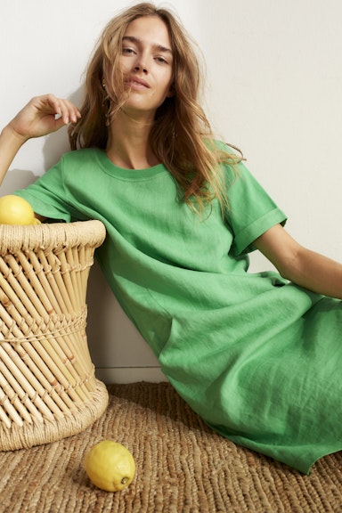 Bild 6 von Dress in linen patch in fern green | Oui