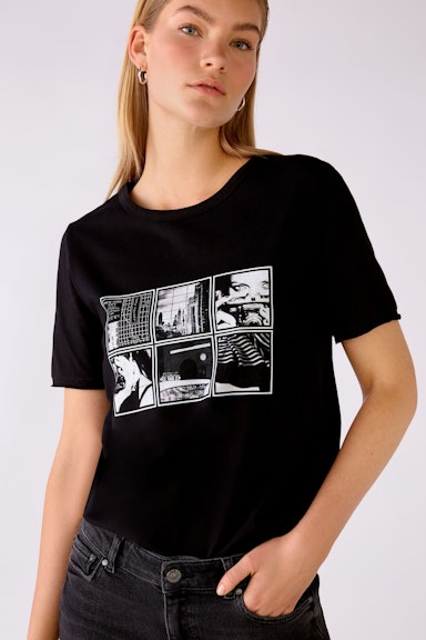 Bild 5 von T-shirt with photo print in black | Oui