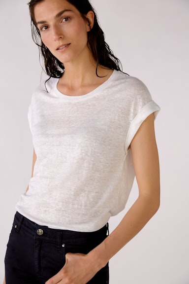 Bild 4 von T-Shirt aus Leinen in optic white | Oui