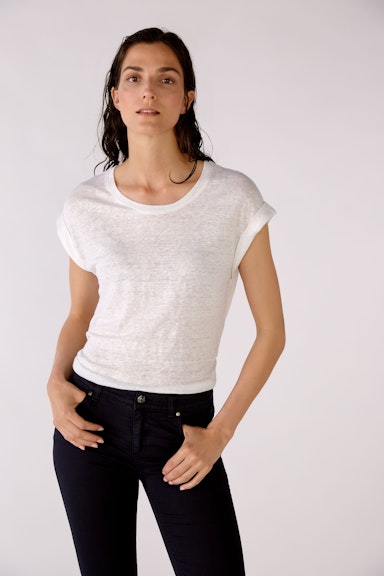 Bild 6 von T-Shirt aus Leinen in optic white | Oui