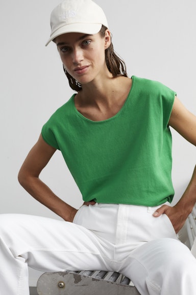 Bild 7 von Knitted top with short arm in fern green | Oui