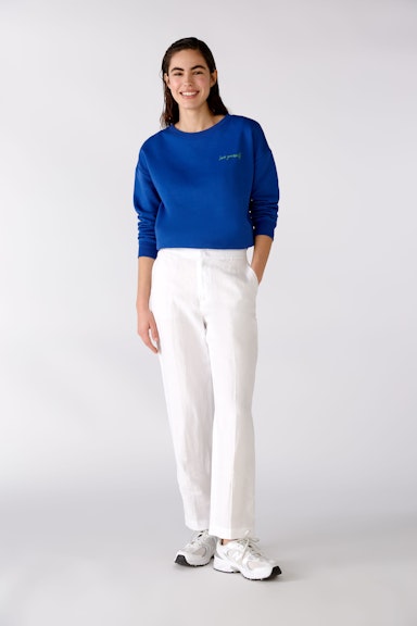Bild 2 von Linen trousers cropped in optic white | Oui