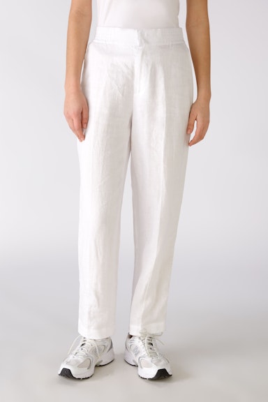 Bild 3 von Linen trousers cropped in optic white | Oui