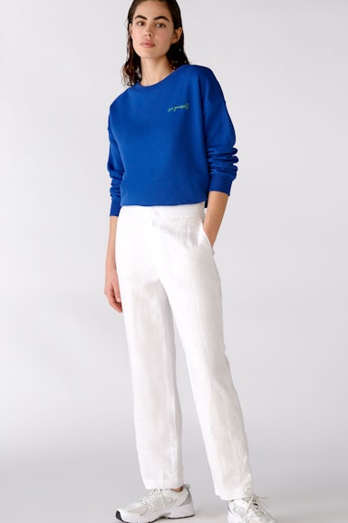 Bild 6 von Linen trousers cropped in optic white | Oui