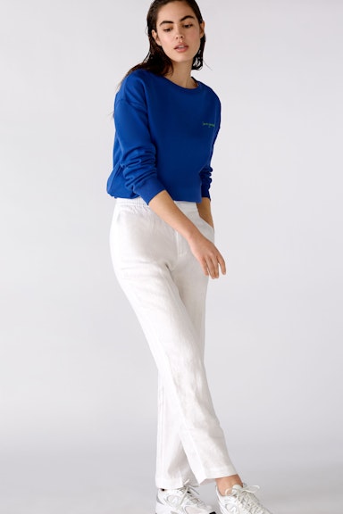 Bild 1 von Linen trousers cropped in optic white | Oui