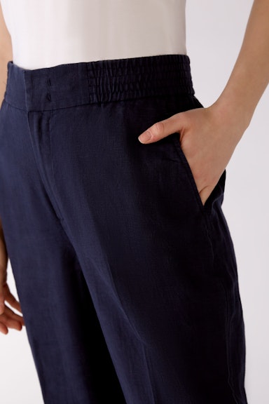 Bild 5 von Linen trousers cropped in darkblue | Oui
