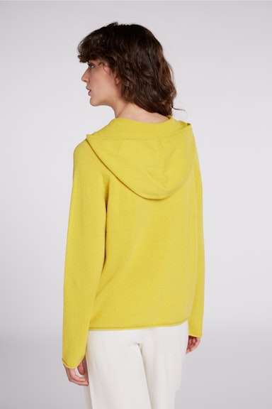 Bild 3 von Knitted jumper with hood in warm olive | Oui