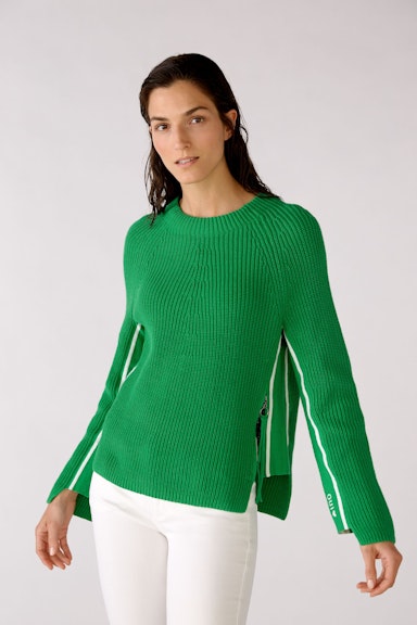 Bild 3 von RUBI Pullover mit Reißverschluss in green white | Oui