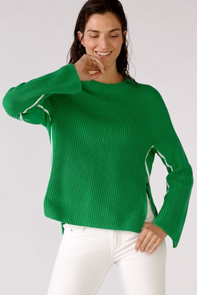 Bild 6 von RUBI Pullover mit Reißverschluss in green white | Oui