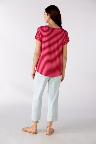 Bild 4 von T-Shirt mit Brusttasche in pink rose | Oui
