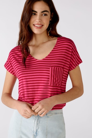 Bild 1 von T-Shirt mit Brusttasche in pink rose | Oui