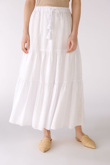 Bild 3 von Maxi skirt linen in optic white | Oui