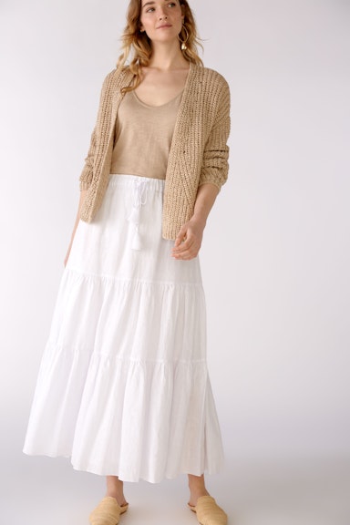 Bild 6 von Maxi skirt linen in optic white | Oui