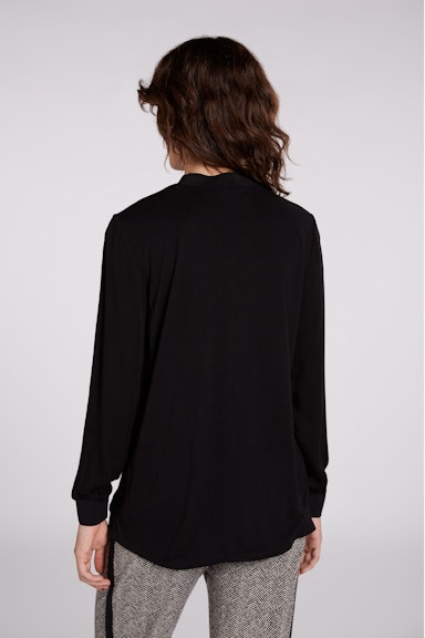 Bild 3 von Blouse shirt with stand-up collar in black | Oui