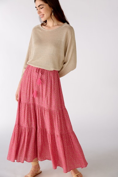 Bild 1 von Maxi skirt in minimal print in lt stone red | Oui