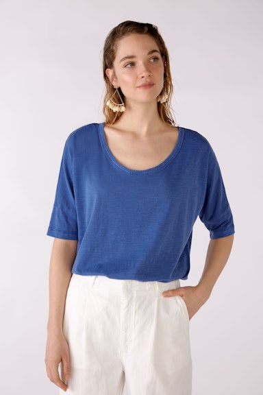 Bild 3 von T-shirt in washed out look in mazarine blue | Oui